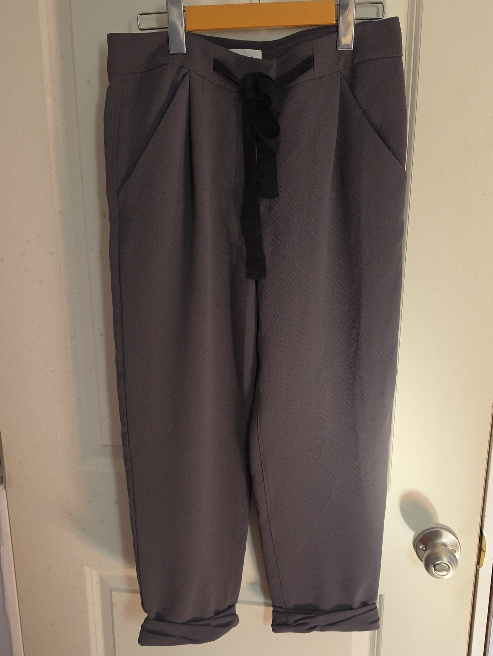 Wilfred Charcoal Drawstring Pants, Size 2
